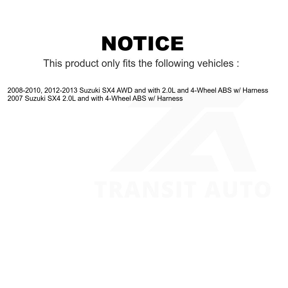 Mpulse Rear Right ABS Wheel Speed Sensor Wiring Harness SEN-2ABS0860 For Suzuki SX4 w