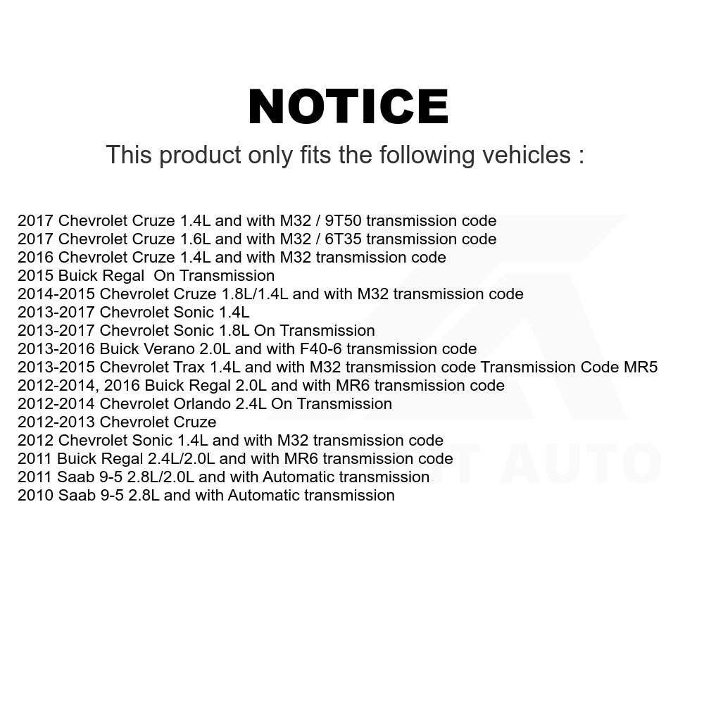 Mpulse Vehicle Speed Sensor SEN-2VSS0541 For Chevrolet Cruze Sonic Buick Verano Regal Trax Saab 9-5 Orlando