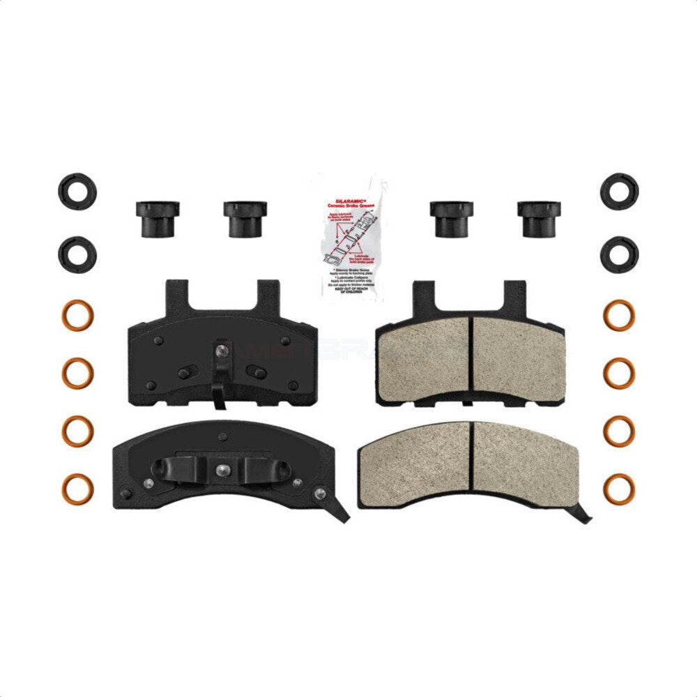 Front Semi-Metallic Disc Brake Pads NWF-PRM370 For Chevrolet GMC Dodge Tahoe K2500 Ram 2500 C2500 K1500 Suburban C3500 K3500 Express 3500 C1500 Savana Yukon R2500 C35