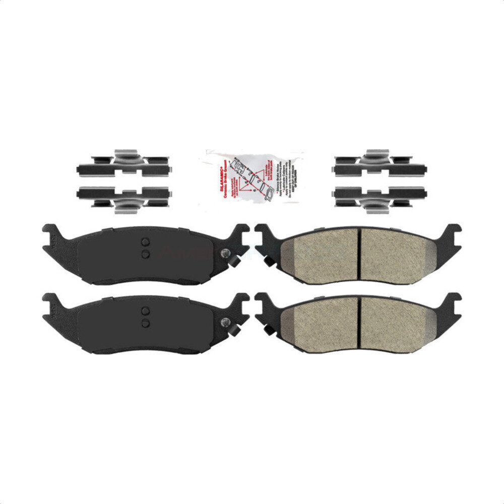 Rear Semi-Metallic Disc Brake Pads NWF-PRM898 For Ram 1500 Dodge Durango Classic Chrysler Aspen Van