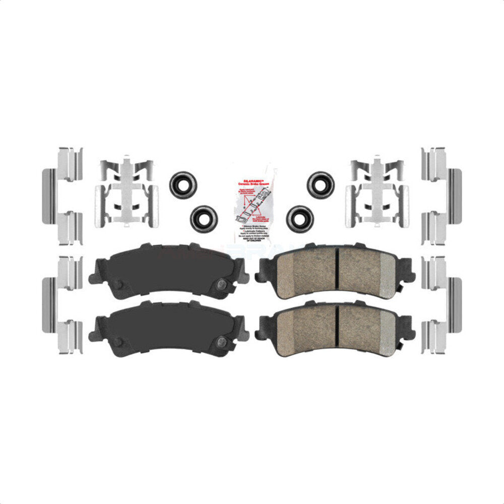 Rear Ceramic Disc Brake Pads NWF-PTC792A For Chevrolet Silverado 1500 GMC Sierra Cadillac DeVille Tahoe DTS Classic Suburban Astro Yukon XL 3500 Safari 60 Special