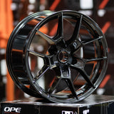 OPE Diamond Black 18x9.5 5x112 Wheels - FF06-815DB