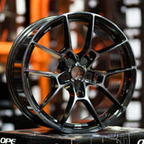 OPE Diamond Tint Black 19x8.5 5x114.3 Wheels - FF06-129DTB