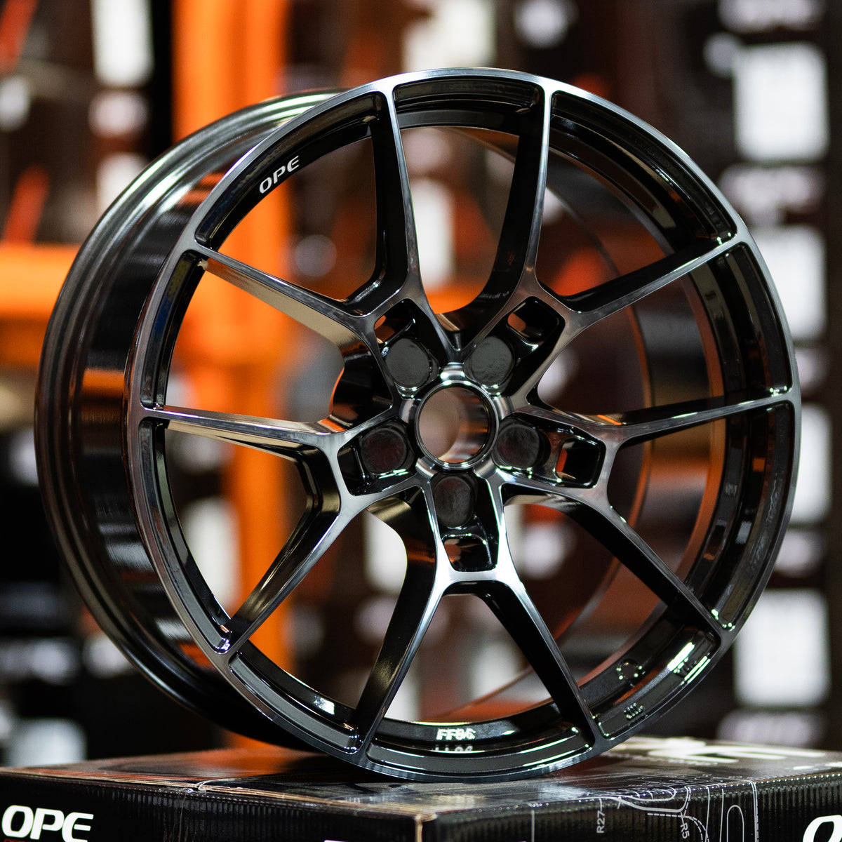 OPE Diamond Tint Black 19x9.5 5x120 Wheels - FF06-215DTB