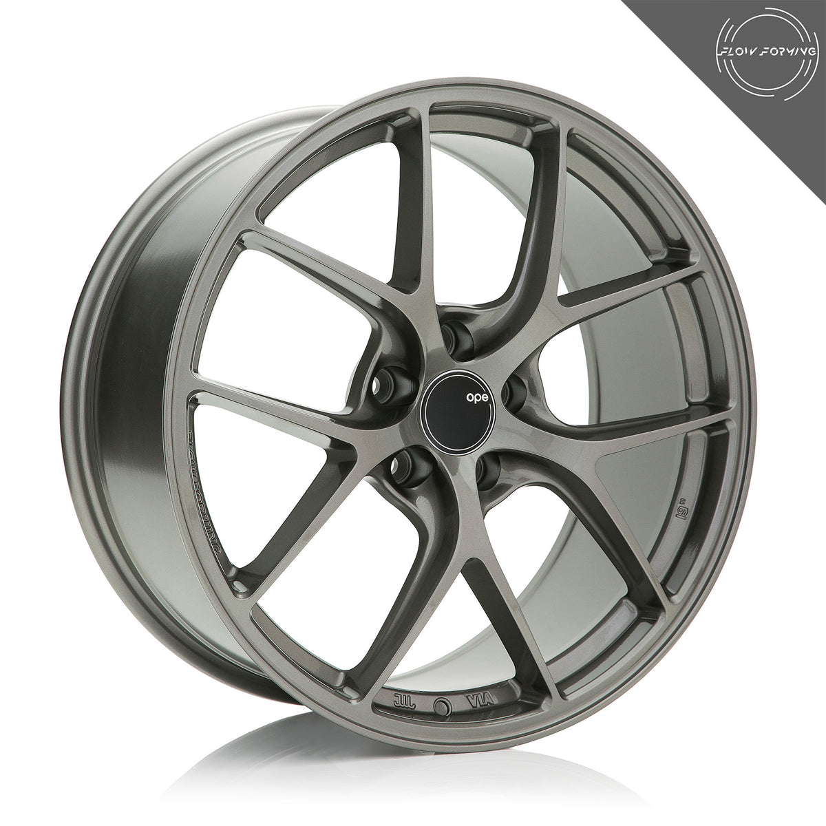 OPE Wheels FF02 Style With SONIC GREY Finish | Size - 19x8.5 | PCD - 5x112 | Offset - 25 | Bore - 66.6