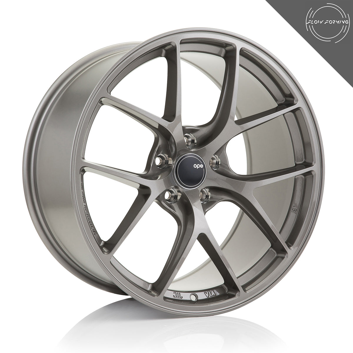 OPE Wheels FF02 Style With SONIC GREY Finish | Size - 19x9.5 | PCD - 5x114.3 | Offset - 35 | Bore - 64.1