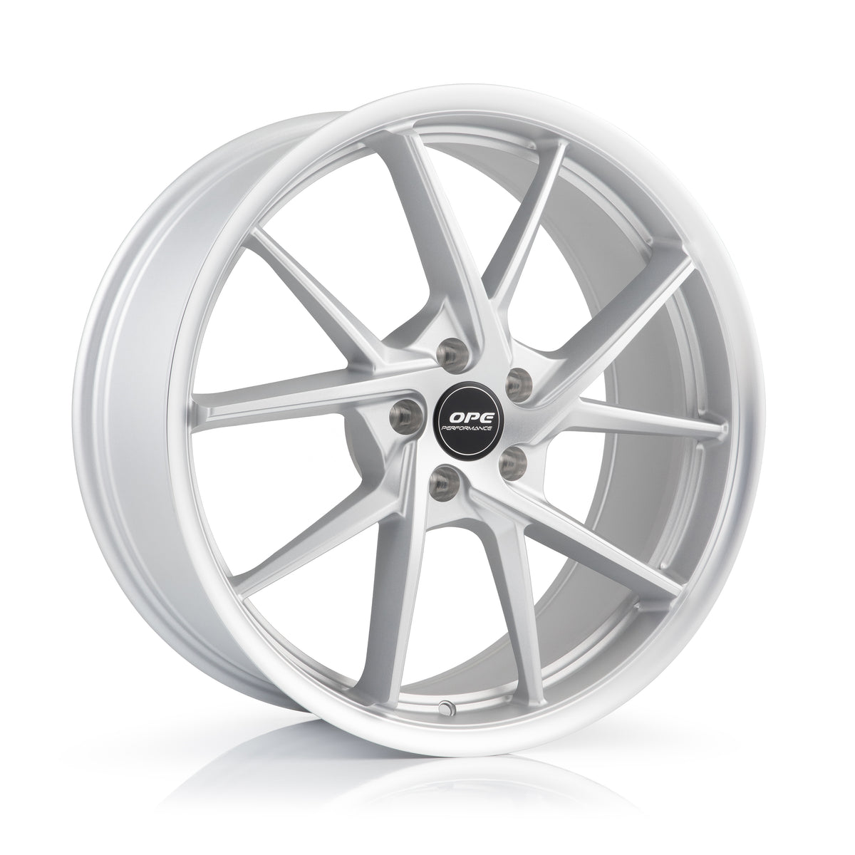 OPE Wheels FF04 Style With FROZEN SILVER LIP MACHINE Finish | Size - 20x8.5 | PCD - 5x112 | Offset - 30 | Bore - 66.6