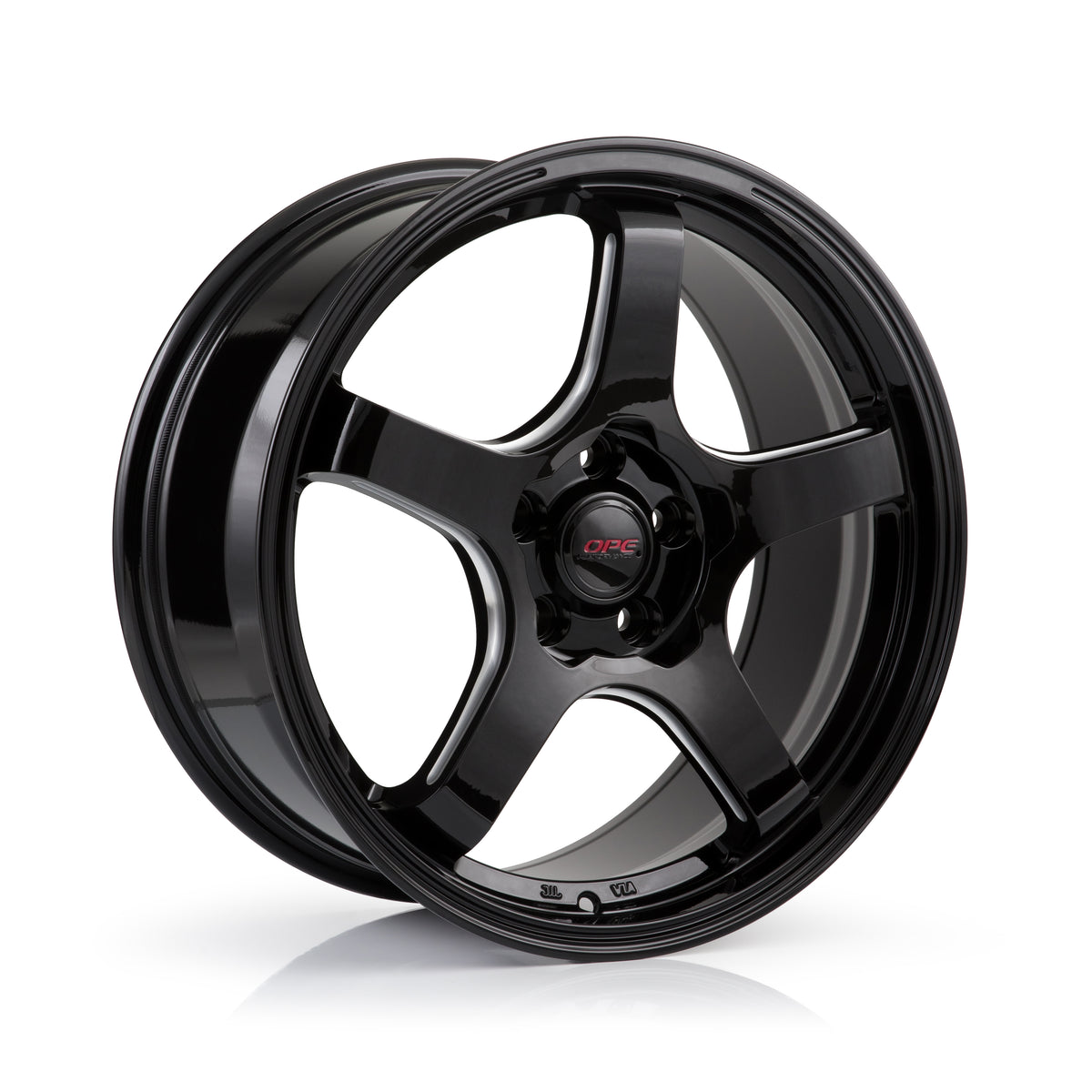 OPE Wheels FF05 Style With GLOSS BLACK+MILL SIDE Finish | Size - 18x9.5 | PCD - 5x114.3 | Offset - 35 | Bore - 73.1