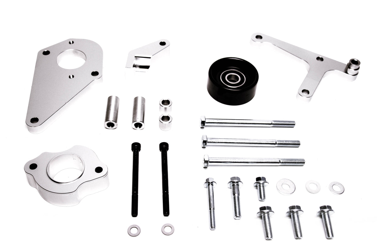 Precision Works LS Power Steering & Alternator Bracket Low Mount LSX LS1 LS2 LS3