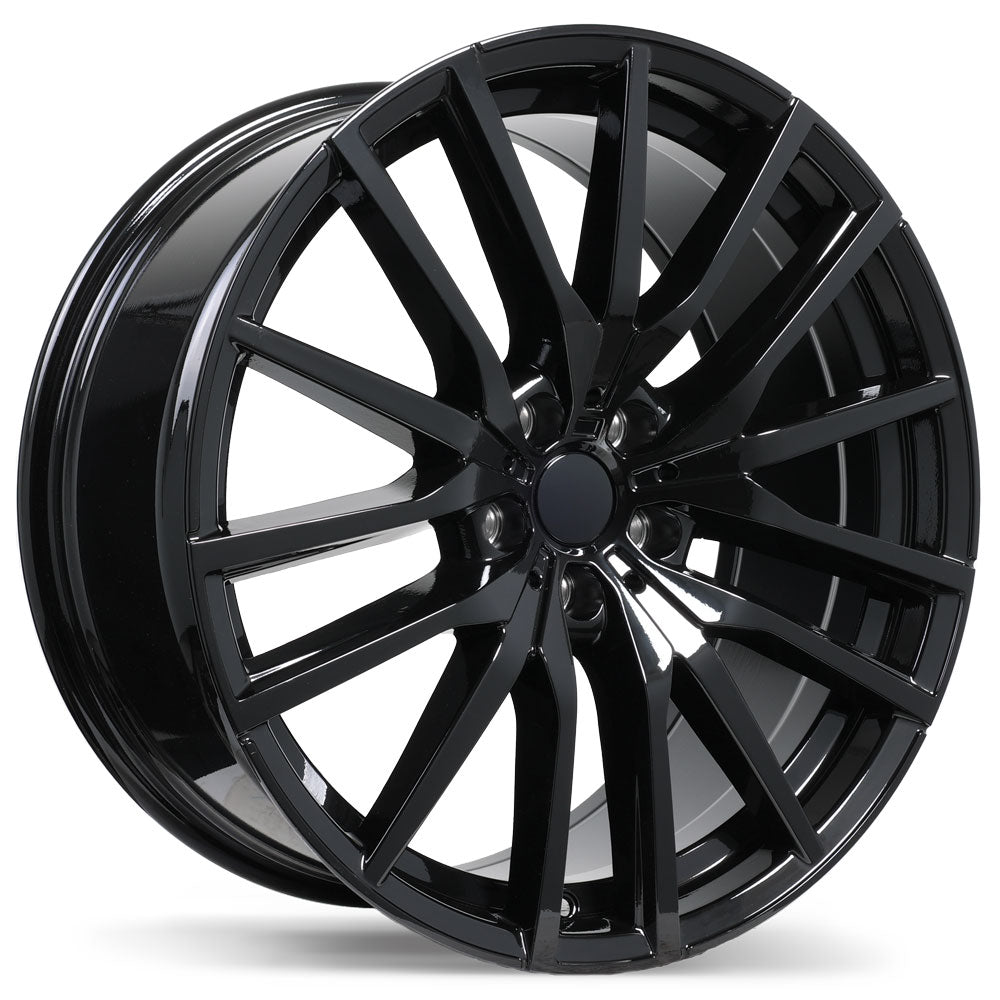 Replika Gloss Black R233 22x9.5 5x112mm +37 66.6mm BLK