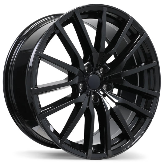 Replika Gloss Black R233 22x9.5 5x112mm +37 66.6mm BLK