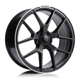 RS SATIN BLACK MACHINED LIP 19x8.5 5x112 Wheels - S507-9-6635A