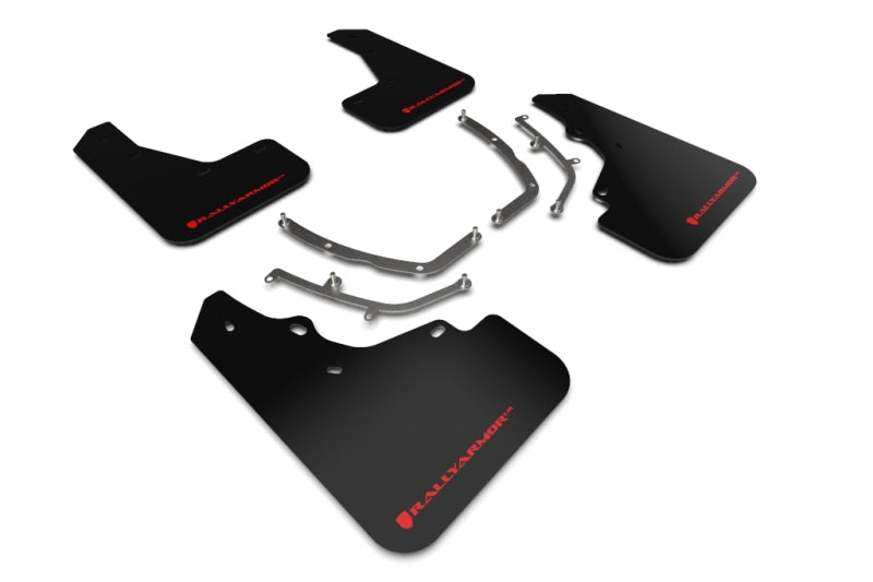 Rally Armor 19-26 Mazda3 Hatchback Black UR Mud Flap w/Red Logo