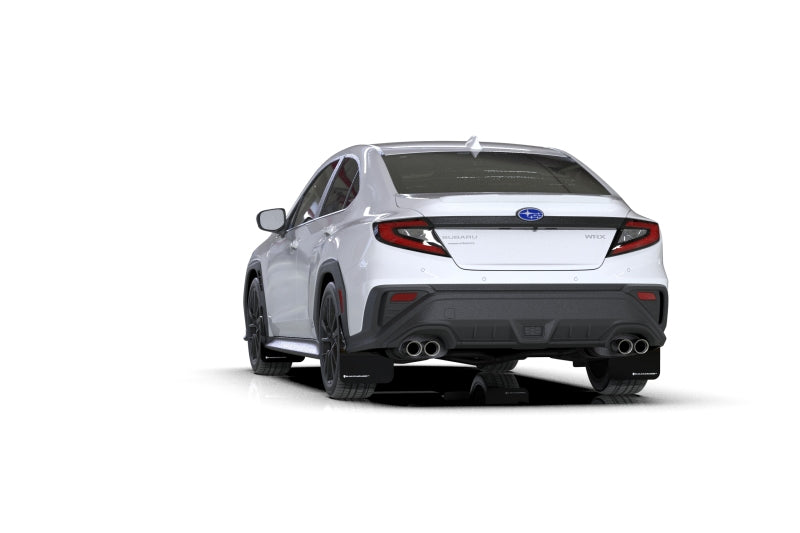 Rally Armor 22-26 Subaru WRX Black UR Mud Flap w/White Logo