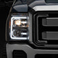 Raxiom 11-16 Ford F-250 Super Duty LED Projector Headlights - Chrome Housing (Clear Lens)