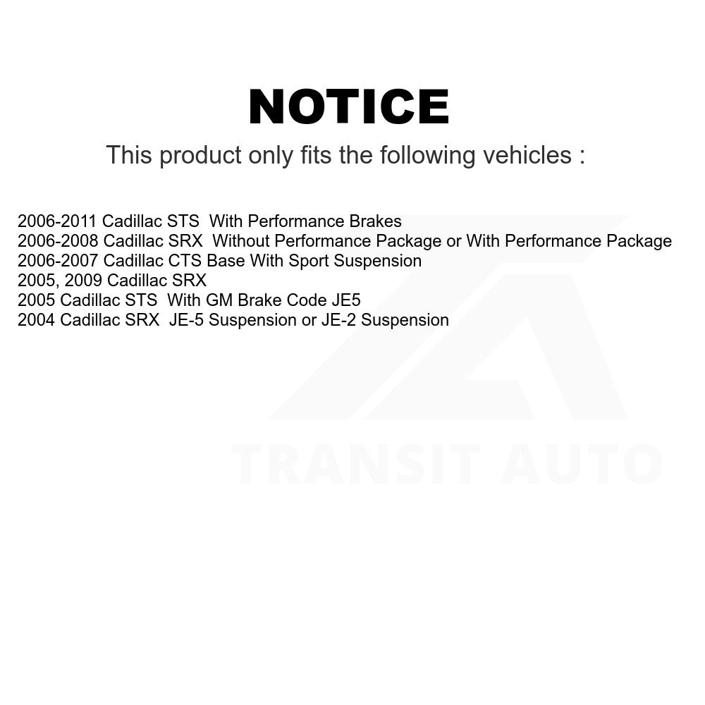 Rear Ceramic Disc Brake Pads CMX-D1020 For Cadillac SRX STS CTS
