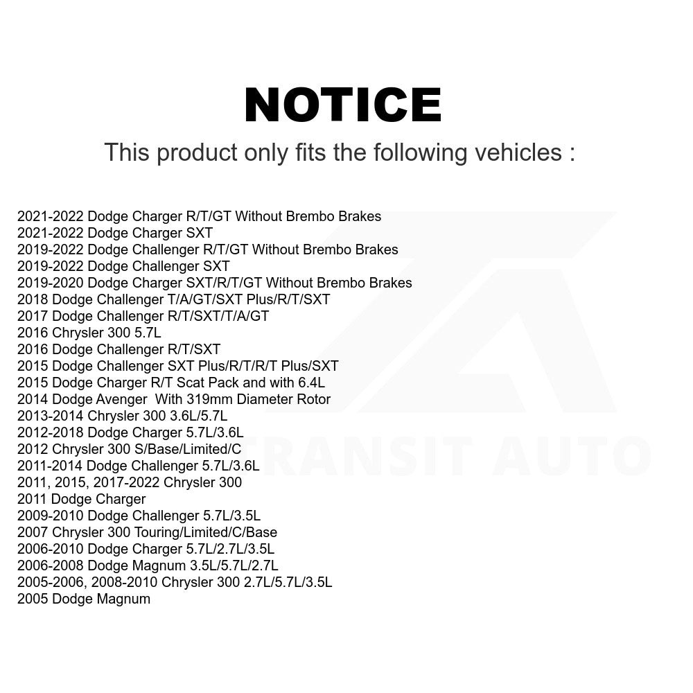 Rear Ceramic Disc Brake Pads CMX-D1057 For Dodge Charger Chrysler 300 Challenger Magnum Avenger