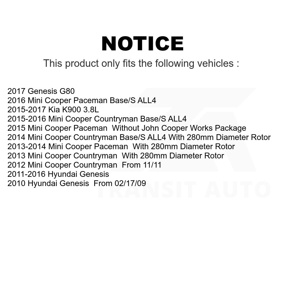 Rear Ceramic Disc Brake Pads CMX-D1551 For Hyundai Genesis Mini Cooper Countryman G80 Paceman Kia K900