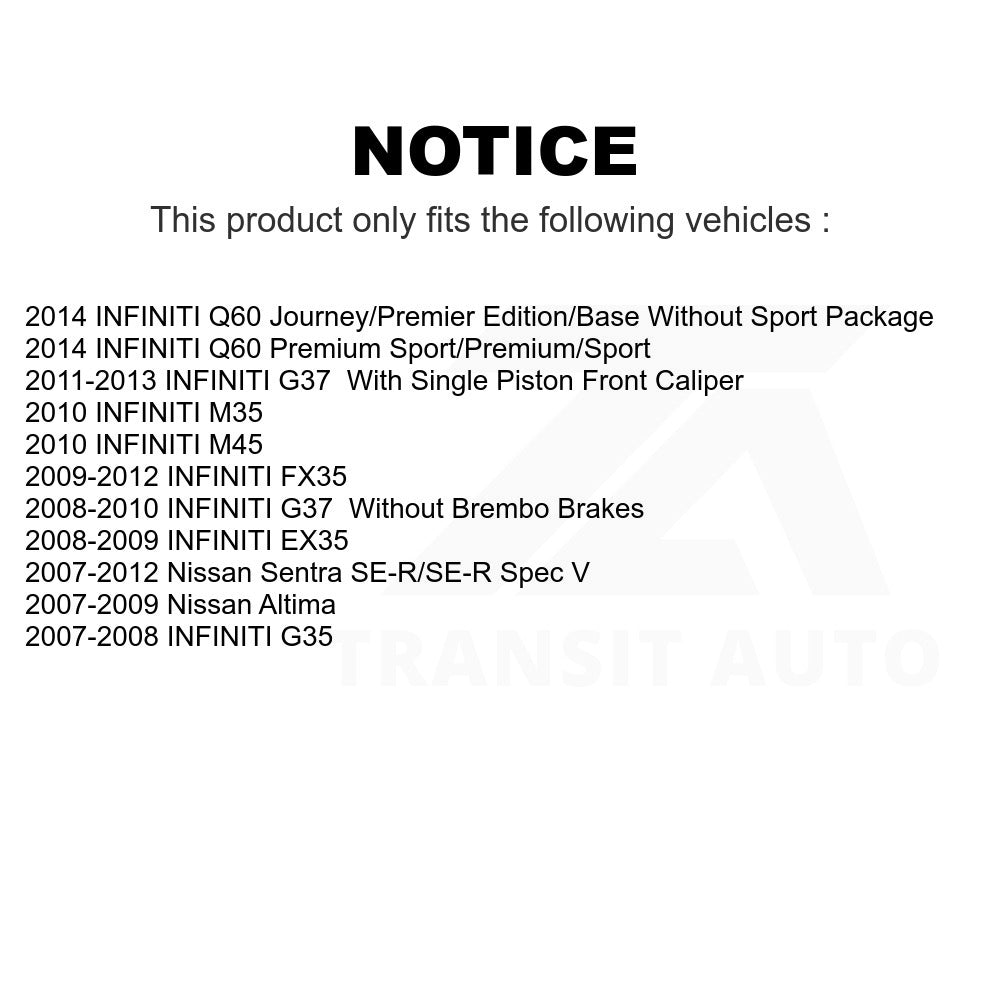 Rear Ceramic Disc Brake Pads NWF-PRC1288 For Nissan Altima Sentra INFINITI G37 G35 FX35 EX35 Q60 M35 M45