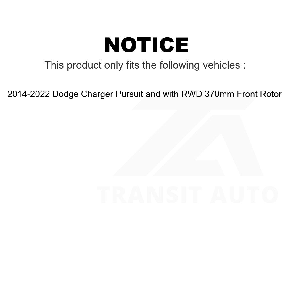 Rear Ceramic Disc Brake Pads NWF-PRC1766 For 2014-2022 Dodge Charger Pursuit with RWD 370mm Front Rotor
