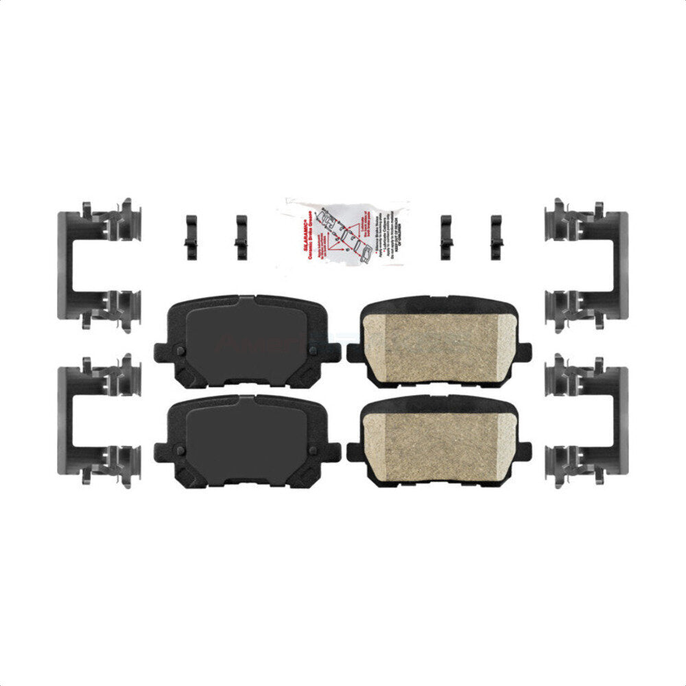 Rear Ceramic Disc Brake Pads NWF-PRC1766 For 2014-2022 Dodge Charger Pursuit with RWD 370mm Front Rotor
