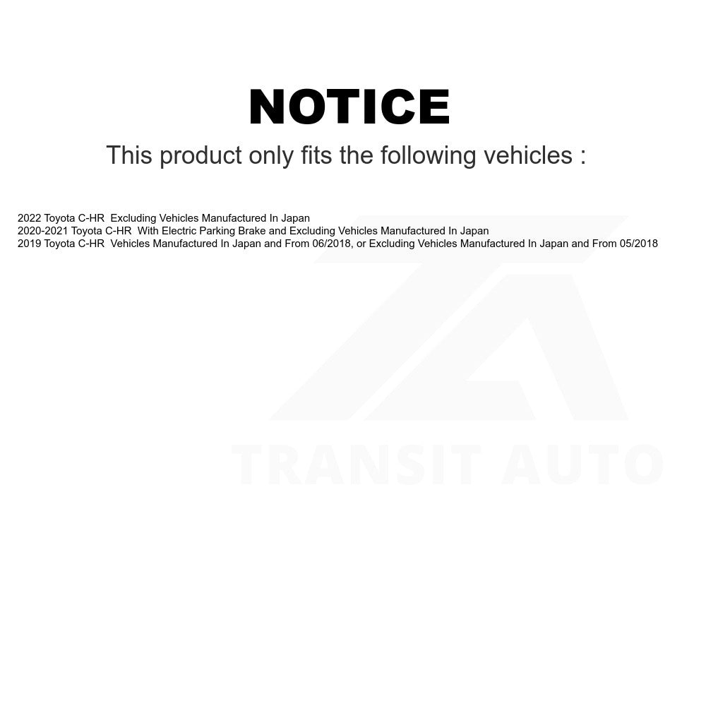 Rear Ceramic Disc Brake Pads NWF-PRC2202 For Toyota C-HR