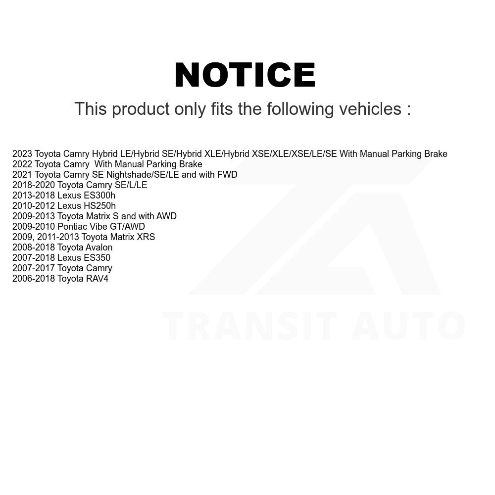 Rear Ceramic Disc Brake Pads TEC-1212 For Toyota Camry RAV4 Lexus ES350 Avalon Matrix ES300h Pontiac Vibe HS250h