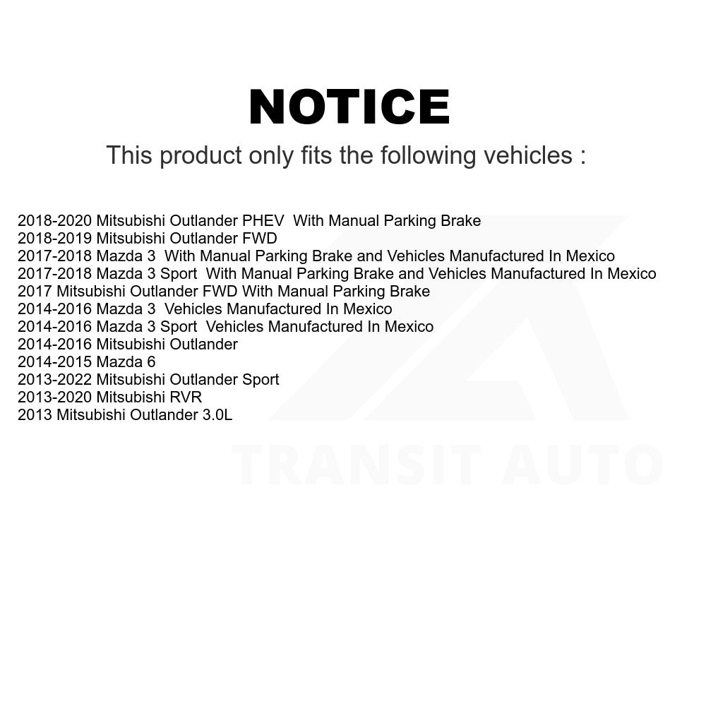 Rear Ceramic Disc Brake Pads TEC-1679 For Mazda 3 Mitsubishi Outlander Sport 6 PHEV RVR