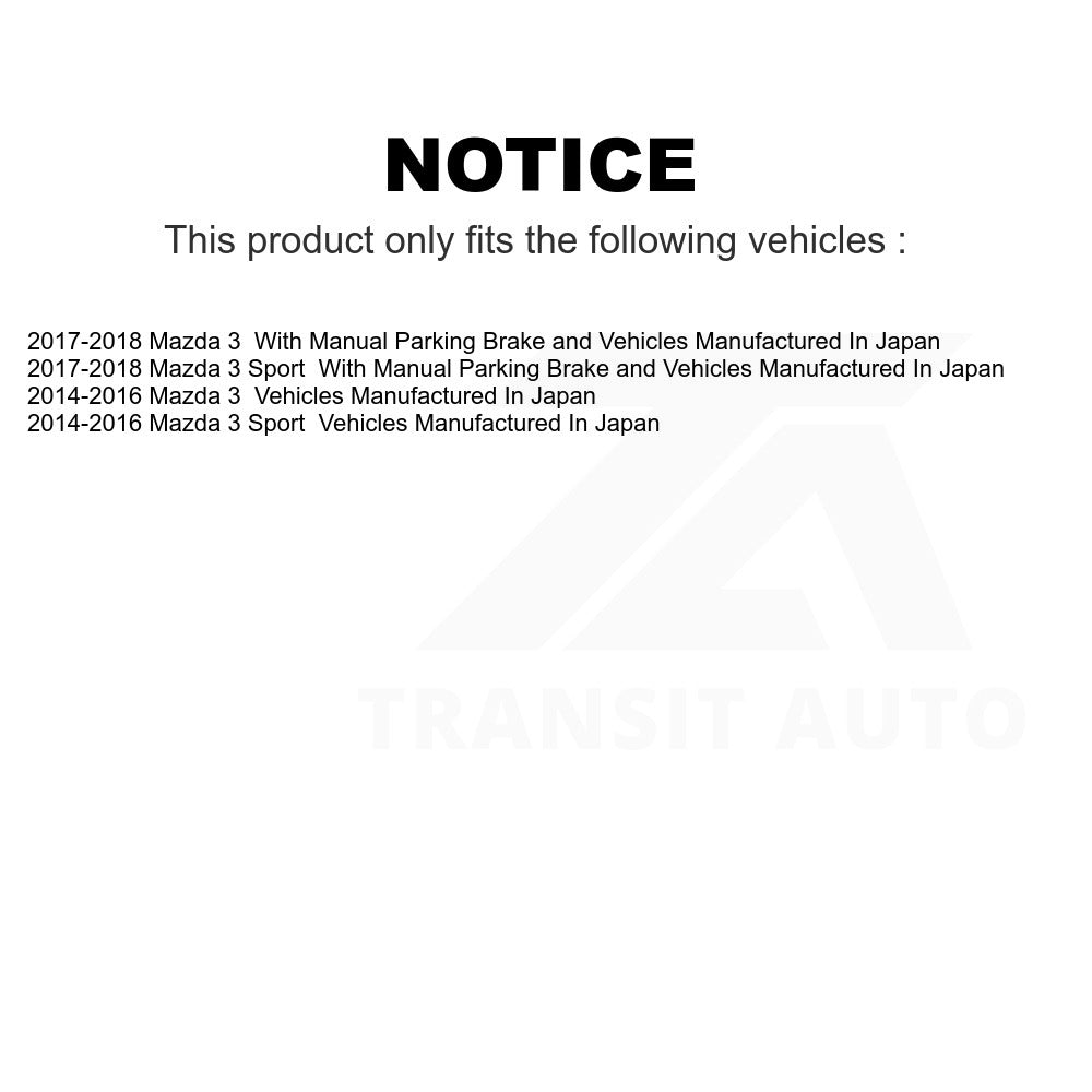 Rear Ceramic Disc Brake Pads TEC-1729 For Mazda 3 Sport
