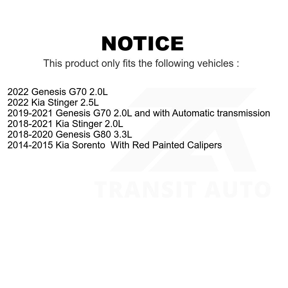Rear Ceramic Disc Brake Pads TEC-1816 For Kia Sorento Genesis Stinger G80 G70
