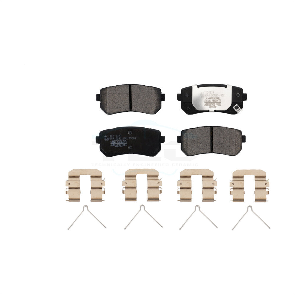Rear Ceramic Disc Brake Pads TEC-1829 For Hyundai Sonata Kia Optima