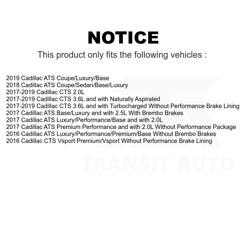 Rear Ceramic Disc Brake Pads TEC-1839 For Cadillac ATS CTS