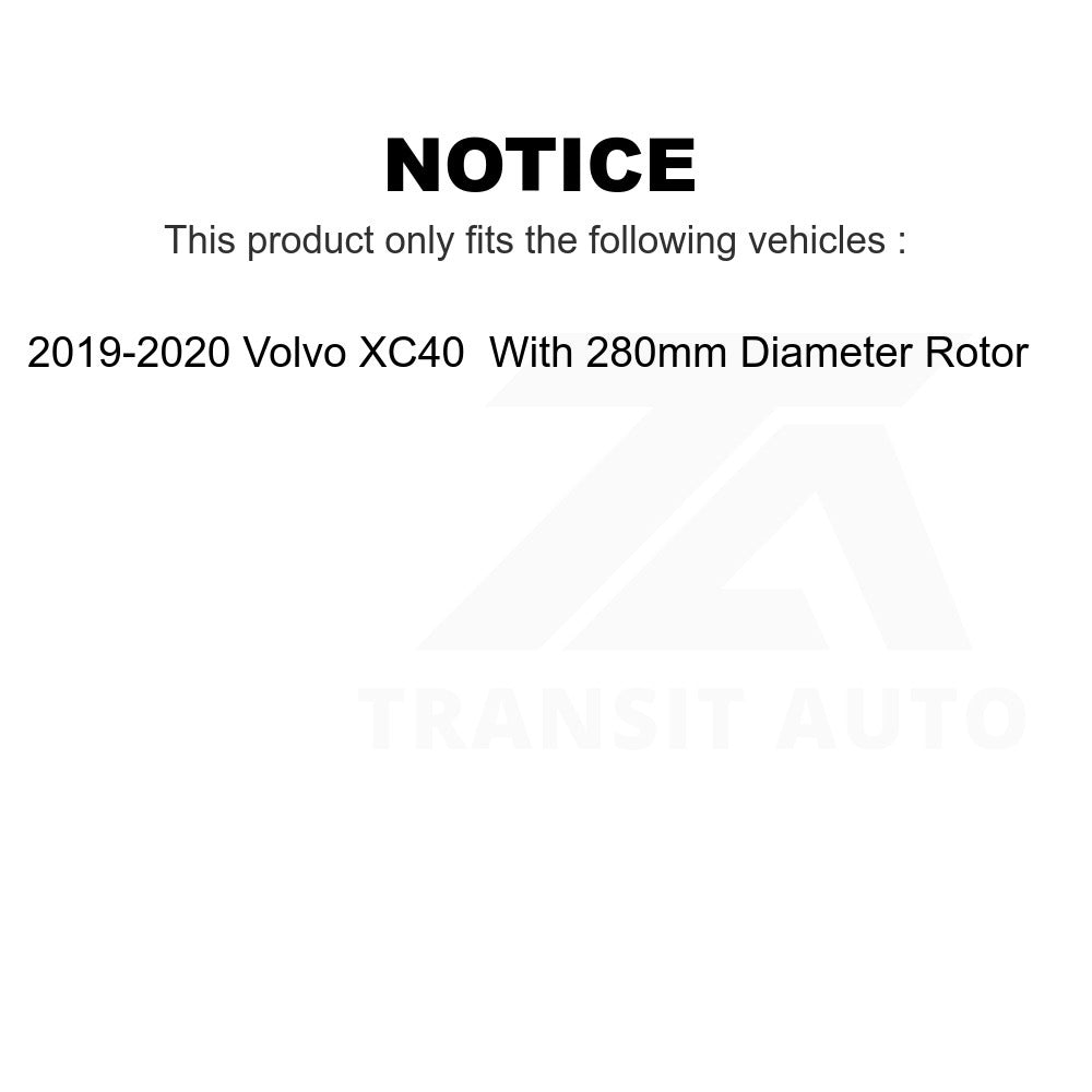 Rear Ceramic Disc Brake Pads TEC-2136 For 2019-2020 Volvo XC40 With 280mm Diameter Rotor