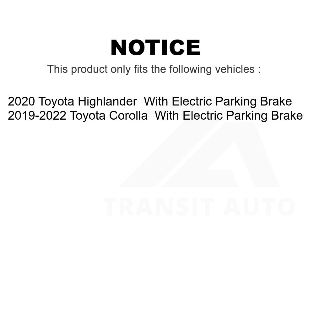 Rear Ceramic Disc Brake Pads TEC-2183 For Toyota Corolla Highlander With Electric Parking