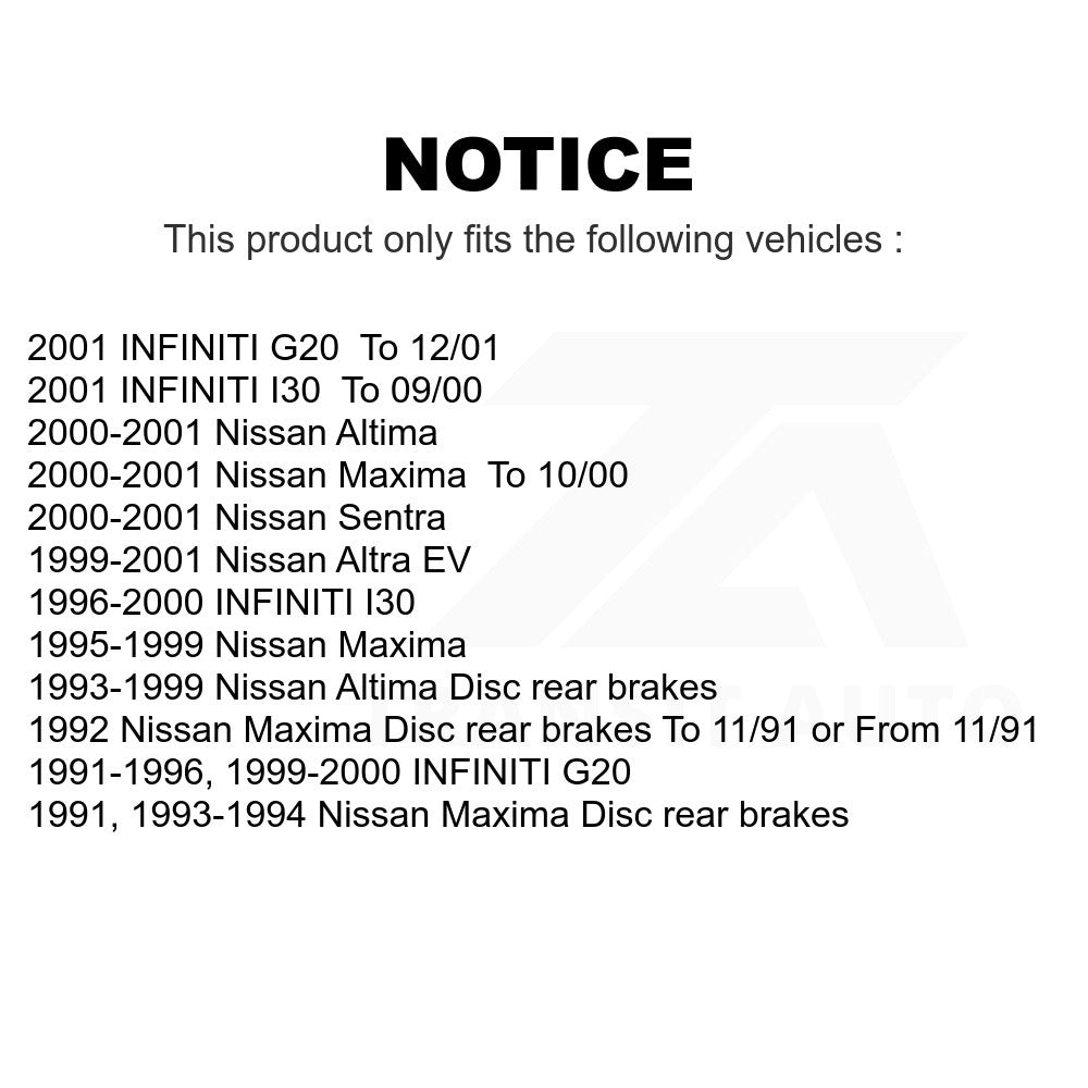 Rear Ceramic Disc Brake Pads TEC-595 For Nissan Maxima Altima INFINITI I30 Sentra G20 Altra EV