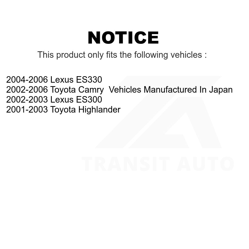 Rear Ceramic Disc Brake Pads TEC-885 For Toyota Camry Lexus Highlander ES330 ES300