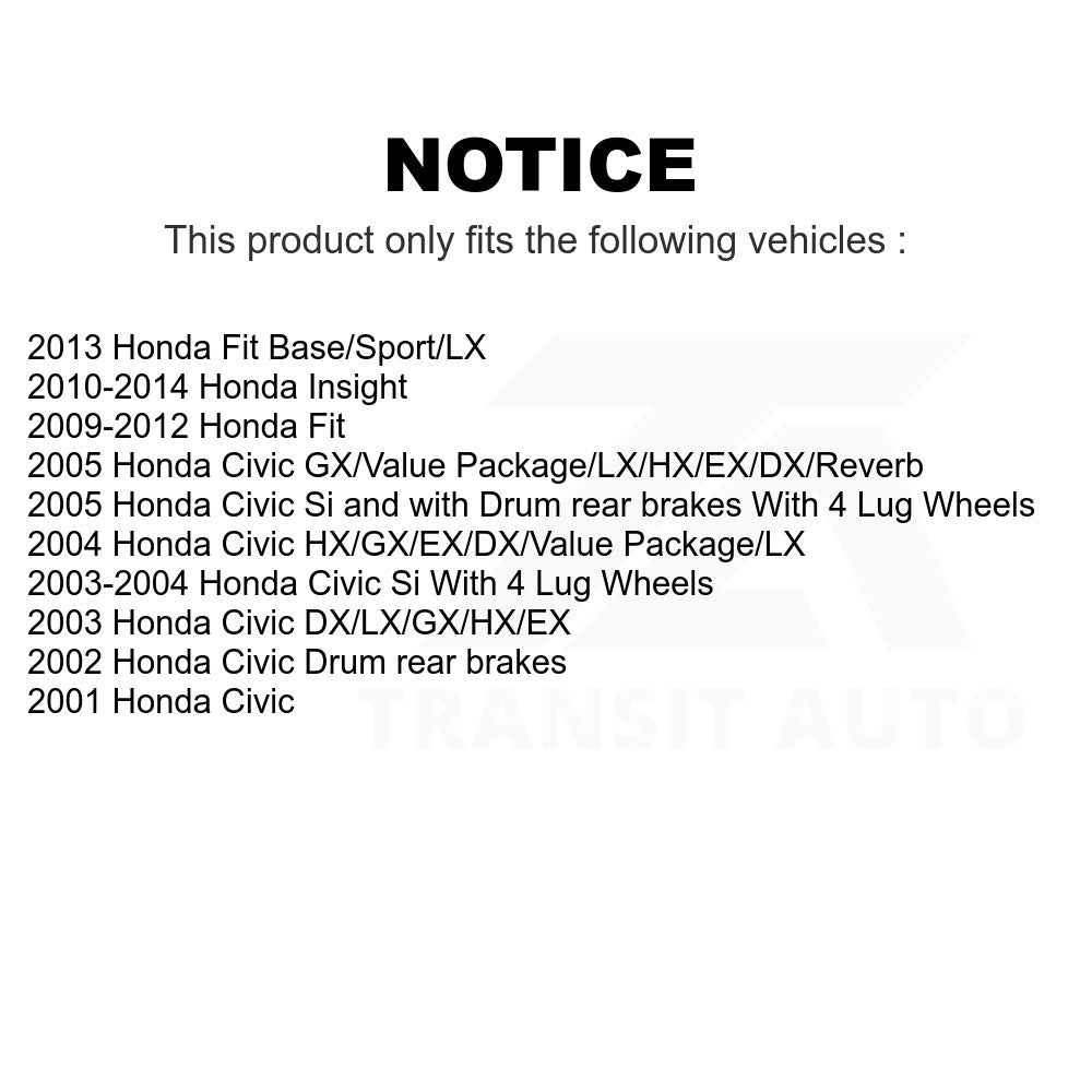 Rear Coated Brake Drum GCR-9724 For Honda Civic Fit Insight