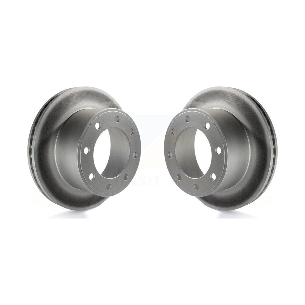 Rear Coated Disc Brake Rotors Pair For 2005-2012 Ford F-250 Super Duty F-350 KG-100443
