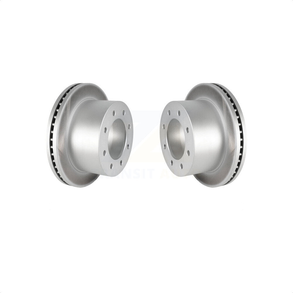 Rear Coated Disc Brake Rotors Pair For 2011-2019 Chevrolet Silverado 3500 HD GMC Sierra With Dual Wheels KG-100417