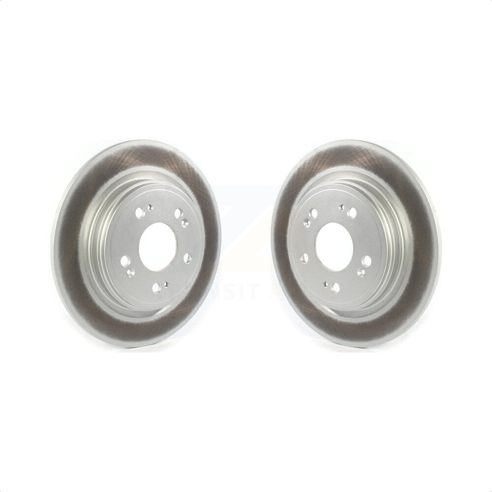 Rear Coated Disc Brake Rotors Pair For 2014-2020 Acura RLX KG-101395