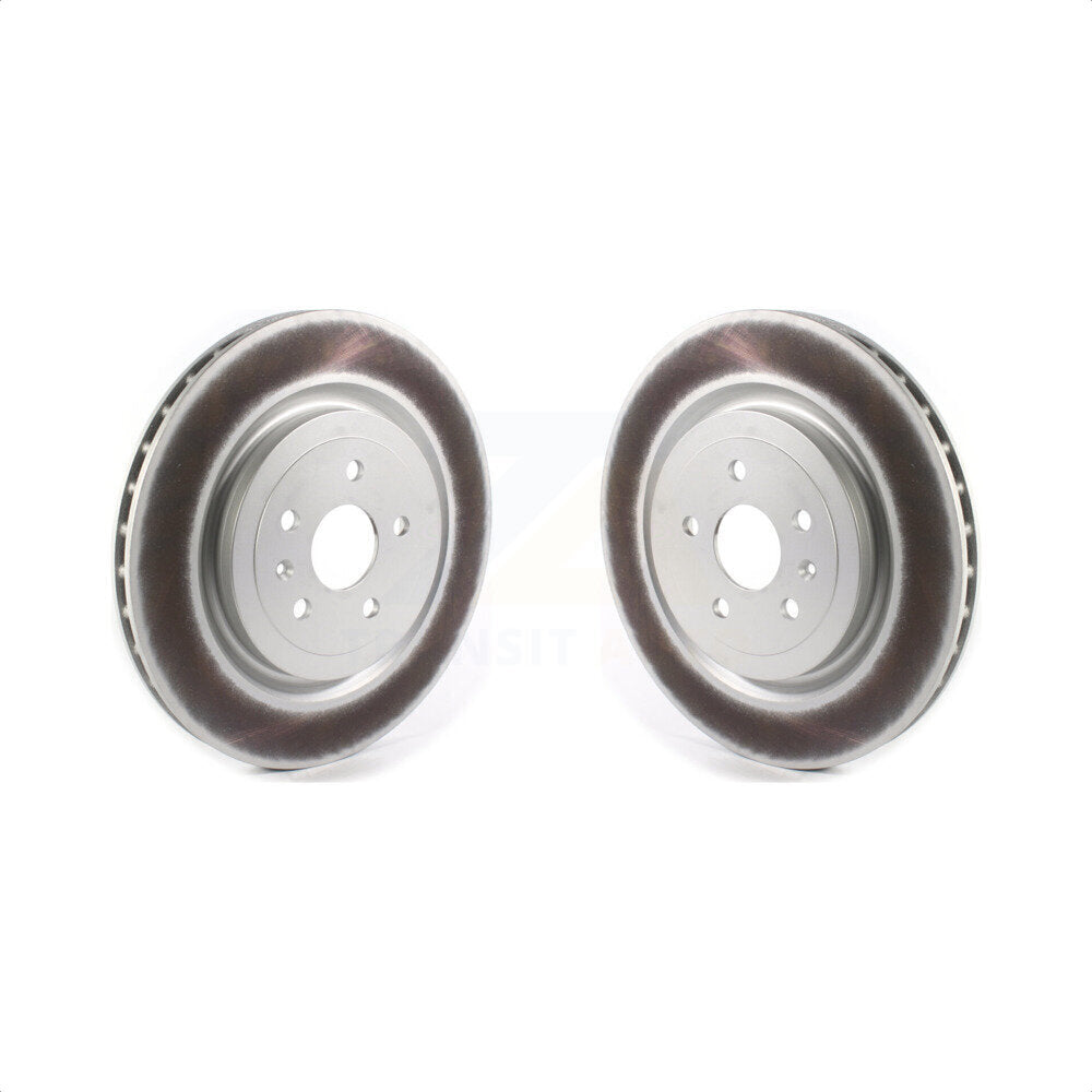 Rear Coated Disc Brake Rotors Pair For Chevrolet Camaro Cadillac CTS KG-101349