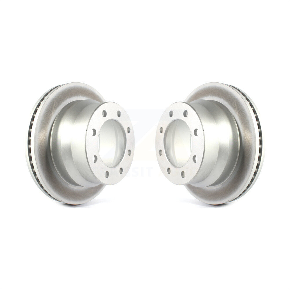 Rear Coated Disc Brake Rotors Pair For Chevrolet Express 3500 GMC Savana 4500 KG-101348