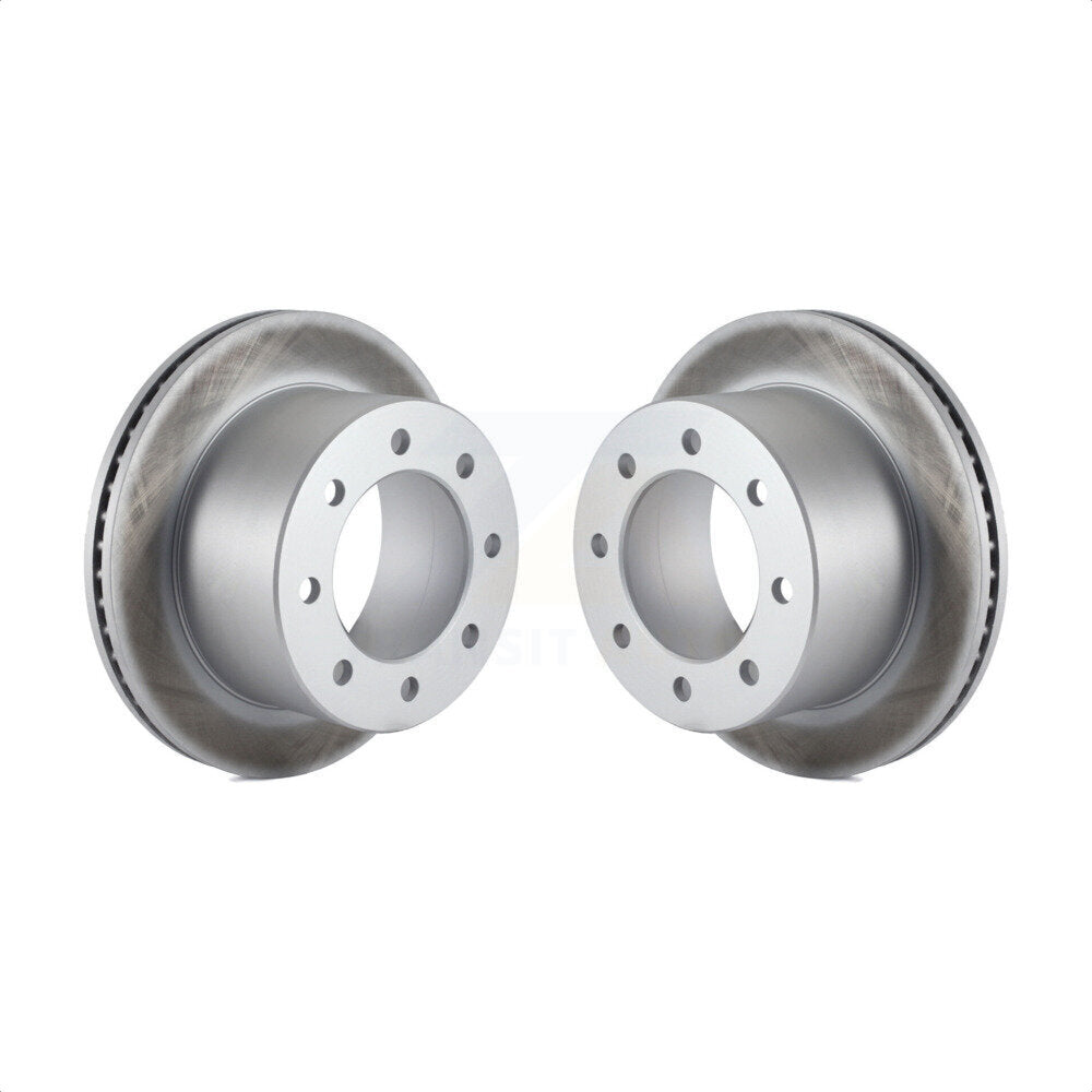 Rear Coated Disc Brake Rotors Pair For Chevrolet Express 3500 Silverado GMC Savana HD Sierra Classic KG-100387