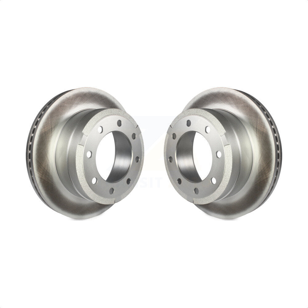 Rear Coated Disc Brake Rotors Pair For Ford F-250 Super Duty F-350 KG-100456