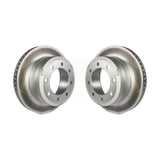 Rear Coated Disc Brake Rotors Pair For Ford F-250 Super Duty F-350 KG-100456