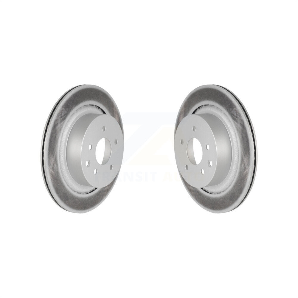 Rear Coated Disc Brake Rotors Pair For INFINITI G37 G35 Q60 KG-100592