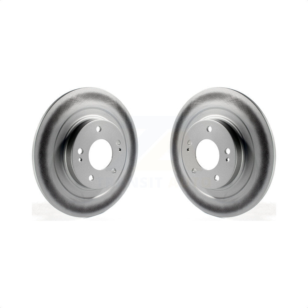 Rear Coated Disc Brake Rotors Pair For Mitsubishi Outlander Sport Eclipse Cross PHEV RVR KG-100657