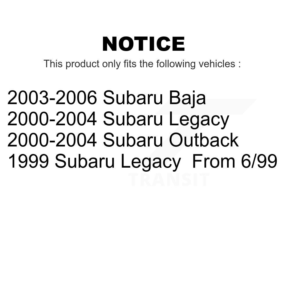 Rear Coated Disc Brake Rotors Pair For Subaru Outback Legacy Baja KG-100511