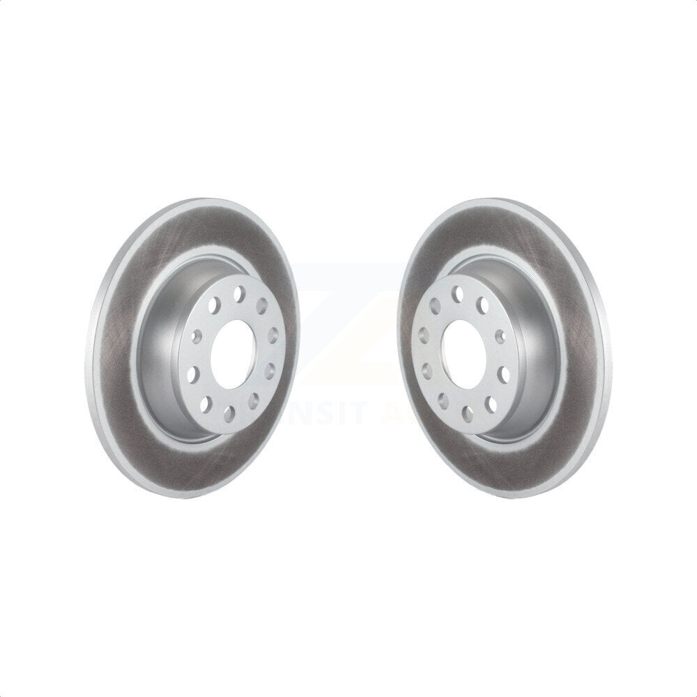 Rear Coated Disc Brake Rotors Pair For Volkswagen Jetta Passat GTI Eos Audi A3 Quattro Golf KG-100612