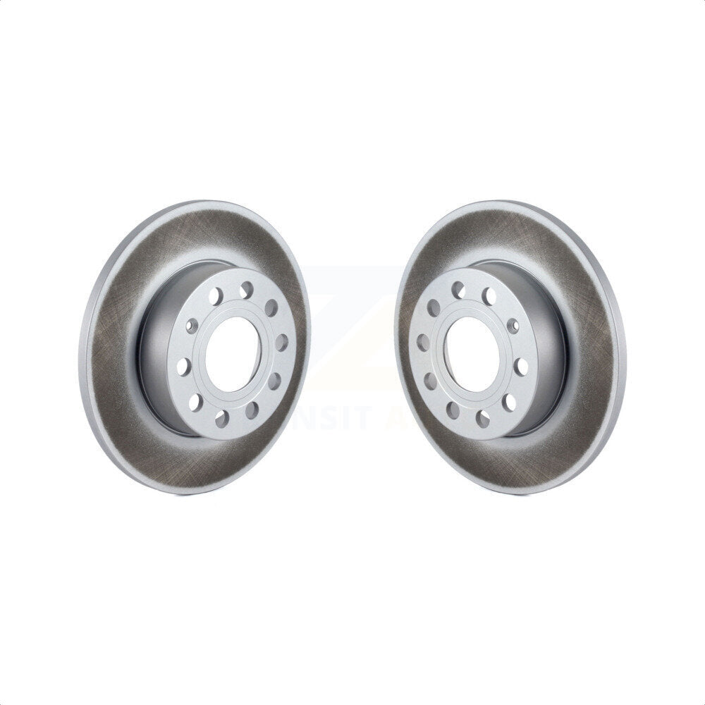 Rear Coated Disc Brake Rotors Pair For Volkswagen Jetta Rabbit Audi A3 Golf Quattro KG-100567